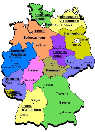 Все города Германии: список по алфавиту